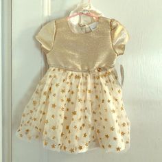 Brand New!! Nannette Gold Dress Sz 24 Months, With Bloomers. Gold And Cream. Super Cute! Smoke Free Home! Gold Christmas Dress, Champagne Formal Dresses, Blue Tulle Dress, Floral Tulle Dress, Vintage Baby Dresses, Tulle Skirt Dress, Floral Dress Formal, Nautical Dress, Kids Party Dresses