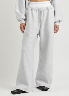 Find ALEXANDER WANG Logo Layered Cotton Sweatpants on Editorialist. Info & Care alexanderwang.t cotton sweatpants Logo-jacquard ribbed boxer-effect underlay at drawstring;waist, zip-fastening side pockets Pull-on Fabric 1: 100% cotton; fabric 2: 67% cotton, 29% polyamide, 4% elastane Machine wash; Size & Fit Inside leg length: 28.5 inches/ 72.5cm Midweight Relaxed fit, slim across the high waist Model is 5'7'/ 170cm and wears a size small; Relaxed Fit Full Length Cotton Sweatpants, Relaxed Fit Full Length Sweatpants For Elevated Casual Wear, Elevated Casual Full-length Relaxed Fit Sweatpants, Relaxed Fit Wide Leg Sweatpants With Ribbed Cuffs, Fall Straight Leg Sweats With Ribbed Waistband, Relaxed Fit Sweats For Fall, Full-length Sweatpants With Ribbed Waistband For Fall, Oversized Wide-leg Sweatpants For Fall, Oversized Wide Leg Sweatpants For Fall