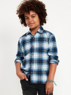 Long-Sleeve Flannel Pocket Shirt for Boys | Old Navy Shirt For Boys, Long Sleeve Flannel, Pocket Shirt, Boys Long Sleeve, Perfect Shirt, Blue Plaid, Toddler Boys, Kids Boys, Boy's Clothing