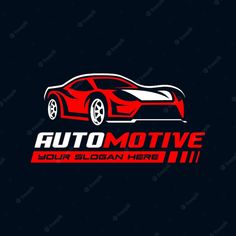 a red sports car with the words auto motive on it