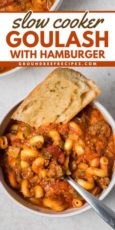 This crockpot dish is a hearty dinner recipe! Loaded with ground beef, vegetables, and macaroni, this American goulash is a family-friendly comfort food idea. Try this easy slow cooker recipe for goulash with hamburger today! Slow Cooker Hamburger Recipes, Slow Cooker Goulash, How To Make Goulash, Ground Beef Goulash, Ground Beef Crockpot Recipes, Crockpot Pasta, Goulash Recipe, Beef Goulash, Goulash Recipes