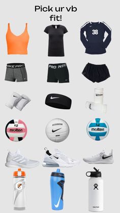 a bunch of different items that are in the shape of an advertisement for nike's new