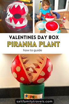 valentine's day box piranha plant is an easy and fun activity for kids