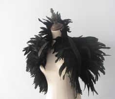 Hot Villain, Feather Scarf, Feather Cape, Feather Jacket, Coloured Feathers, Luxury Scarves, White Scarves, Satin Ribbons, Black Halloween