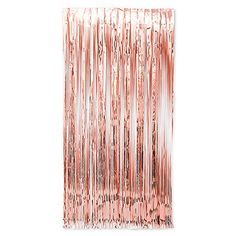 pink foil curtain hanging on the wall