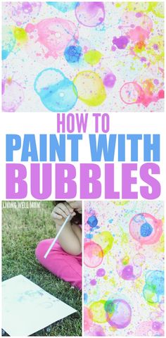 how to paint with bubbles for kids