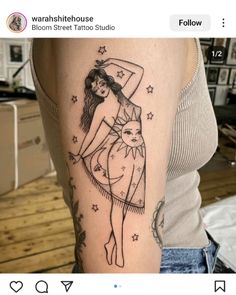 Darkside Tattoo, Optical Illusion Tattoo, Witch Tattoo, Tatuaje A Color, Pin Up Tattoos, Space Tattoo, Card Tattoo, Back Tattoo Women