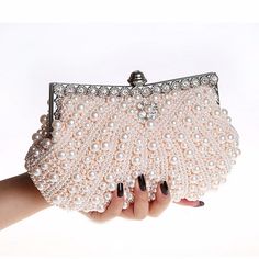 Item Type: Evening Bag Material: Beaded, Alloy Color: Black, Milk White, Pink Size: 24 x 12 x 4 cm / 9.45 x 4.72 x 1.57 inch Package Includes: 1 x Pc Pearl Purse, Prom Bag, Pearl Clutch, Wedding Handbag, Clutch Bag Wedding, Bridal Handbags, Vintage Evening Bags, Party Handbags, Rhinestone Clutch