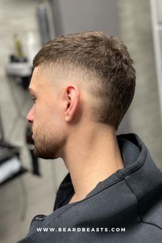 Side view of a man with a clean and stylish short fade haircut, perfectly blending from a slightly longer top into a smooth, tapered fade. This trendy fade haircut is ideal for men seeking a modern and polished look. Perfect for keywords such as short fade haircut, fade haircuts for men, men's haircuts, and men's hairstyles, this image exemplifies contemporary grooming and fashion for 2024. Burst Fade Asian, Men’s Haircut Low Burst Fade, Short Burst Fade, Burst Fade Short Hair, High Burst Fade, Short Hair Men Style, Mens Short Haircut, Low Burst Fade, Burst Fade Haircut