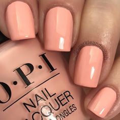 Peach Nail Color Ideas, Apricot Nail Color, Peach Nail Polish Colors, Opi Peach Colors Gel, Peach Nails Opi, Opi Peach Nail Polish, Coral Toe Nails, Light Coral Nail Polish