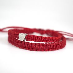 Couples Matching bracelets These lovely bracelets are made with waterproof cord. Designed for couples Both bracelets are adjustable and waterproof. Adjustable Red Heart Friendship Bracelets, Adjustable Red Heart Bracelet For Friendship, Adjustable Braided Bracelet With Sliding Knot For Valentine's Day, Adjustable Couples Friendship Bracelets For Valentine's Day, Couples Matching Bracelets, Bracelet Rope, Couples Bracelets, Bracelet Couple, Bracelets Silver