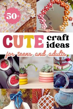 Cute Craft Ideas for Adults Craft Ideas For Teens, Cute Craft Ideas, Fun Crafts For Teens, Easy Crafts For Teens, Diy Summer Crafts, Arts And Crafts For Teens, Cute Craft, Diy Crafts For Teens