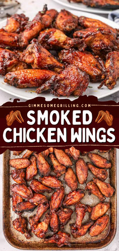 Finger lickin’ good Smoked Chicken Wings! Learn how to make the best smoked wings that have a delicious BBQ rub and are coated in BBQ sauce. These are the perfect smoked appetizer or main dish. Smoked Frozen Chicken Wings, Wing Marinade, Pork Wings, Ninja Grill, Smoked Whole Chicken, Bbq Meats, Wing Wednesday