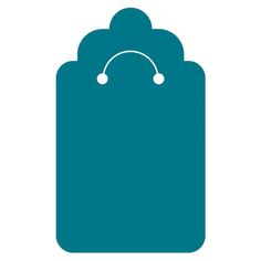 a blue shopping bag icon on a white background