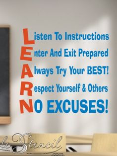 there is a sign that says listen to instructions and exit prepared ways try your best respect yourself & others