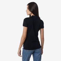 Feel fresh and comfortable with our Women's Slim Fit Polo. The ideal piece for your everyday looks due to its versatility. Made in Peru96% Pima Cotton 4% SpandexSlim Fit100% Pima CottonEmbroidery LogoRibbed Finishes Black Stretch Collared Top, Black Slim Fit Collared Top, Classic Slim Fit Elastane Tops, Black Slim Fit Casual Top, Black Fitted Cotton Polo Shirt, Fitted Black Cotton Polo Shirt, Stretch Polo Collar Tops For Work, Basic Black Polo Collar Top, Black T-shirt For Work