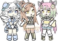 Outfit Ideas Gacha Life, Cinnamoroll Outfit, Outfit Ideas Gacha, Gacha Life Hair, Pink Wallpaper Hello Kitty, Hello Kitty Videos