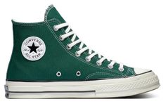 Introducing the Converse Chuck 70 High 'Midnight Clover': a stylish, modern take on the classic 1970s basketball sneaker. As one of the leading design concepts for sportswear in the 1970s, it was no surprise that Converse quickly rose to prominence amongst athletes and sports enthusiasts alike. By combining mid-century style with an eye for detail and quality components, this shoe is sure to be as popular today as it was back then. The Midnight Clover edition features organic canvas with pops of Converse 70, Chuck 70 High Top, Baskets Nike, Converse Chuck 70, Shoe Inspo, Chuck 70, Swag Shoes, Converse Sneakers, Converse All Star