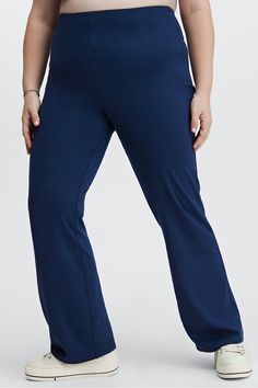 24/7 Kick Flare Pant Fabletics blue female Activewear >> Womens >> Bottoms >> Pants & Joggers >> Joggers plus Everyday Pockets Sleek pant in Fits-Perfect Ponte fabric Ankle-length Elastane Bottoms For Yoga, Blue Wide Leg Workout Bottoms, Blue Wide-leg Workout Bottoms, Comfort Stretch Blue Elastane Bottoms, Blue Straight Leg Yoga Bottoms, Blue Stretch Straight Leg Yoga Pants, Blue Straight Leg Stretch Yoga Pants, Female Activewear, Flare Pant