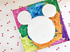 a child's art project made with paper and paint