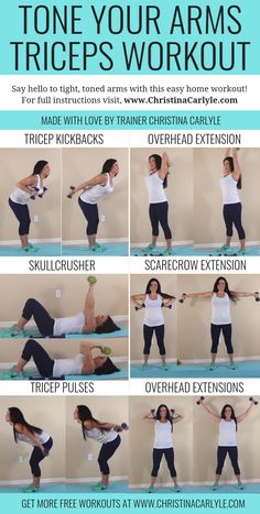 a woman doing the tone your arms workout