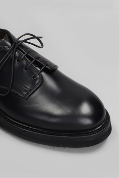 Lace up shoes in black leather, laces, round toe, rubber sole, 100% leather, Made in Italy Up Shoes, Luxury Shop, Lace Up Shoes, Luxury Boutique, Shoe Laces, Rubber Sole, Balenciaga, Saint Laurent, Men's Shoes