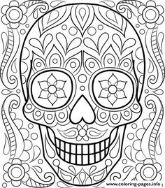 an image of a sugar skull coloring page on the app store's facebook page