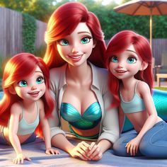 Ariel Sisters, Ariel Sisters 2023, Mickey Mouse Bedroom Decor, Ariel Fanart Modern, Princess Ariel Fanart, Ariel And Her Sisters Fanart, All Disney Princesses, Princess Pictures