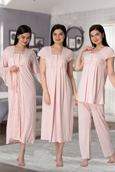 Lohusa Hamile 5015 Maternity Nursing Pajama Sets Cotton Fabric There are 4 pieces of product in the package ( Maternity Pajamas, Maternity Nightdress and Maternity Robe ) This Products have breastfeeding feature Pajamas and nightgown are sleeveless Adjustable at the waist There is a Belt in the Pachage it's a model that you can use after postpartum period Attention, There is no CROWN and SLIPPERS in the Package * Size Range; if your weight's 60-70 Kilograms, You Should buy size ''S'' * Size Rang Feminine Sets For Home, Feminine Short Sleeve Sleep Sets, Feminine Pink Sets For Wedding Night, Pink Feminine Sleepwear Sets, Pink Feminine Sleep Sets, Maternity Nightgown, Postpartum Period, Nursing Pajama Set, Maternity Nursing Pajamas