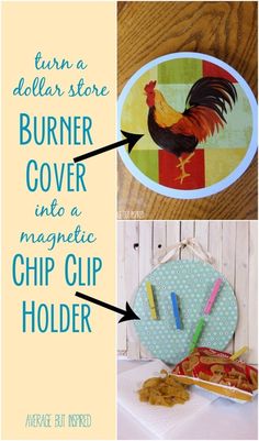 Dollar Store Magnetic Chip Clip Holder Votive Holders Diy, Stove Burner Covers, Chip Clips, Dollar Store Halloween, Burner Covers, Monthly Challenge, Dollar Store Christmas, Diy Candle Holders, Diy Dollar Store Crafts