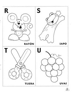 the letter u worksheet with pictures of fruits and vegetables in spanish for kids