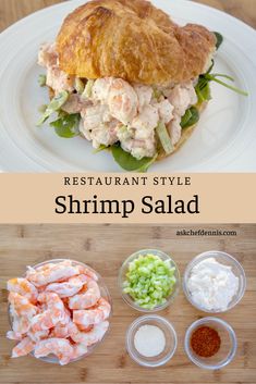 the shrimp salad is ready to be eaten