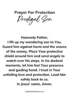 a prayer for protection from the father