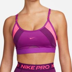 Nwt Women's Nike Dri-Fit Low Support Sports Bra. It Has Removable Cups/Pads, Adjustable Shoulder Straps And Mesh Panel At The Back. Sporty Purple Sports Bra With Built-in Bra, Purple Moisture-wicking Sports Bra With Medium Support, Purple Sports Bra For Training, Purple Medium Support Sports Bra For Gym, Purple Light Support Sports Bra, Functional Purple Sports Bra With Light Support, Purple Sports Bra For Training With Medium Support, Purple Sports Bra With Medium Support, Purple Sports Bra With Medium Support For Training