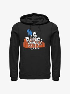 50% Cotton  50% PolyesterWash cold; dry lowImportedListed in men's sizes Casual Halloween Fan Merchandise Hoodie, Family Couch, Skeleton Family, Cotton Clouds, Sweatshirt Outfit, The Simpsons, Hot Topic, Sweater Hoodie, Skeleton