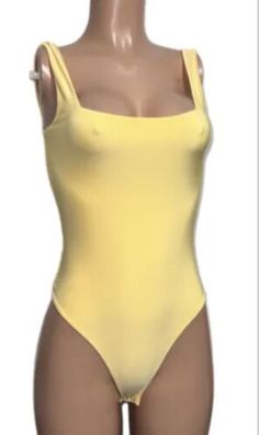 Sexy Yellow Bodysuit Square Neck Stretchy Casual Party Beach Spring Break New s | eBay Yellow Stretch Bodysuit For Party, Yellow Beachwear Bodysuit For Party, Yellow Bodysuit For Beach Season Parties, Trendy Yellow Bodysuit For Party, Yellow Party Bodysuit For Beach Season, Yellow Party Bodysuit, Casual Yellow Bodysuit For Party, Beach Spring Break, Yellow Bodysuit