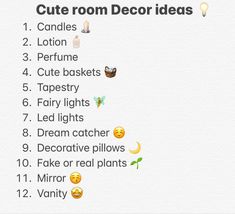 an image of the cute room decor ideas list