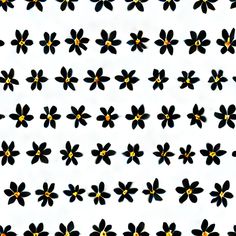 black and yellow flowers on white background