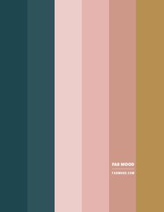 the color palette for fab mood is shown in shades of green, pink and brown