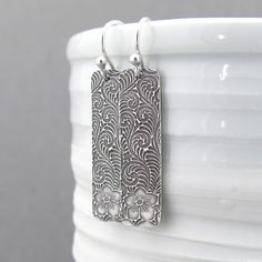 Dangle Silver Earrings Simple Silver Earrings Geometric Jewelry Long Bar Earrings Holiday Gift for Her Handmade Jewelry Bohemian Jewelry Bohemian Rectangular Jewelry For Everyday, Bohemian Rectangular Earrings With Ear Wire, Bohemian Rectangular Ear Wire Earrings, Handmade Rectangular Earrings For Everyday, Artisan Rectangular Jewelry With Ear Wire, Artisan Nickel-free Rectangular Earrings, Handmade Rectangular Everyday Earrings, Handmade Everyday Rectangular Earrings, Silver Earrings Simple