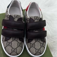 Brand New Authentic Toddler Gucci Sneakers Size 9 Designer Gucci Custom Sneakers With Round Toe, Gucci Casual Slip-on Sneakers, Gucci Casual Custom Sneakers With Round Toe, Gucci Casual Custom Sneakers, Gucci Baby, Orange Sneakers, Gucci Sneakers, Tennis Sneakers, Gucci Kids