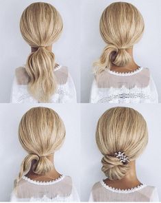 Do It Yourself Updos For Medium Hair, Simple Diy Hairstyles, Low Buns, Hair Bun Tutorial, Easy Hair Updos, Homecoming Hair Down, Bridesmaid Hair Updo, Hair Up Styles, Hair St