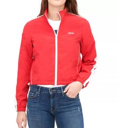 Find ideas๏ฟฝand inspiration for Levi's Women's Red/White Taslan Coach Track Jacket (LW0RN891) Sizes S/M/L/XL , Fashion Women's Coats Jackets Vests Sherpa Trucker Jacket, Sherpa Lined Denim Jacket, Levis Denim Jacket, Levis Jacket, Levi’s Jeans, Blue Denim Jacket, Levis Women, Denim Jean Jacket, Corduroy Jacket