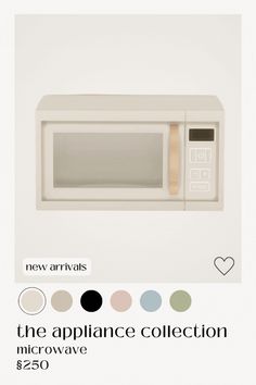 the appliance collection microwave $ 250 is now available for purchase from new arrivals