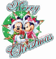 mickey and minnie mouse christmas card