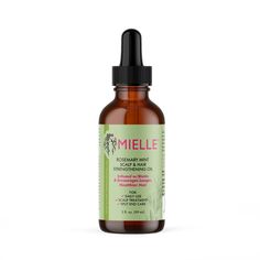 Our Rosemary Mint scalp and hair oil is a nutrient-rich, intensive formula meant to help you address your hair concerns. From nourishing hair follicles, smoothing split ends and help with dry scalp, this hair oil uses natural, organic ingredients and essential oils to provide the care your hair deserves. Use it on protective styles, including braids and weaves, and enjoy its fresh, invigorating scent during your next hot oil treatment.
Benefits:

Infused with Biotin
Use for daily hair care or specialized scalp treatments
Features more than 30 essential oils and extracts
Helps improve length retention
Conditions dry scalp
Smooths split ends

Formulated without: No Parabens, No Sulfates, No Paraffins, No Mineral Oil, No DEA, No Animal Testing
2 fl. oz. | Formulated for all hair types and tex Mielle Rosemary Mint, Hair Strengthening Oil, Organic Hair Oil, Mielle Organics, Rosemary Oil For Hair, Mint Hair, Mint Oil, Scalp Oil, Rosemary Mint