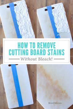 how to remove cutting board stains without bleach