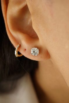 Diamond studs are a must have staple for your every day.In Stock New Bands, Ring Collections, Earring Backs, Diamond Studs, Ring Bracelet, Earring Necklace, Vintage Necklace, Round Diamond, Shop Necklaces