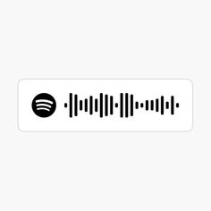 a sound wave sticker with an equalizer in black and white on a white background