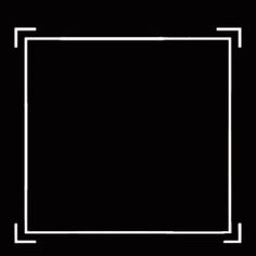 a black and white square frame with lines in the middle on a black background,